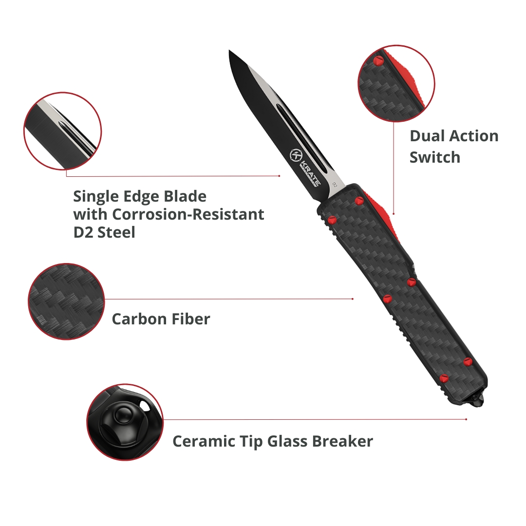 CF (2) Krate tactical OTF Knife Images