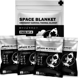 Mylar Emergency Space Blanket (4 Pack)